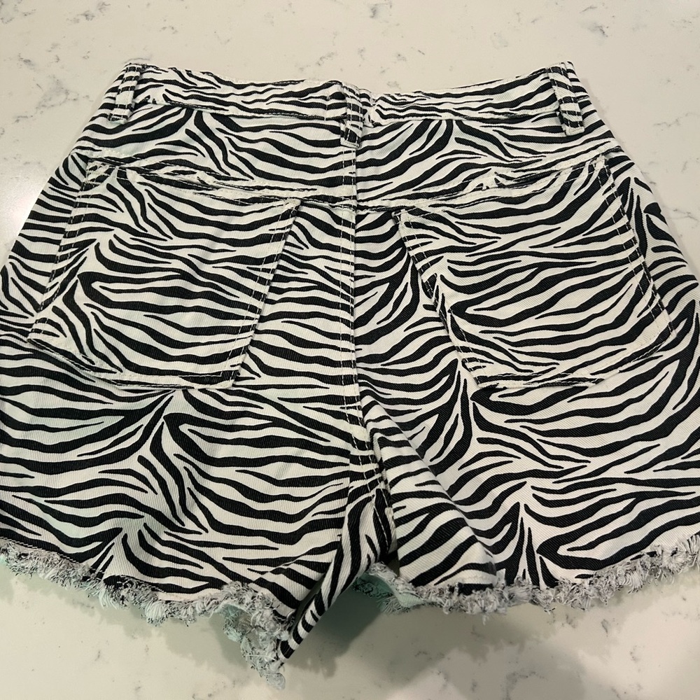Urban outfitters BDG Black and White High Waist Zebra Shorts